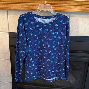 Lands' End Blue Floral Women's Top